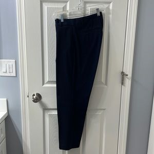 Talbots curvy navy cotton pants